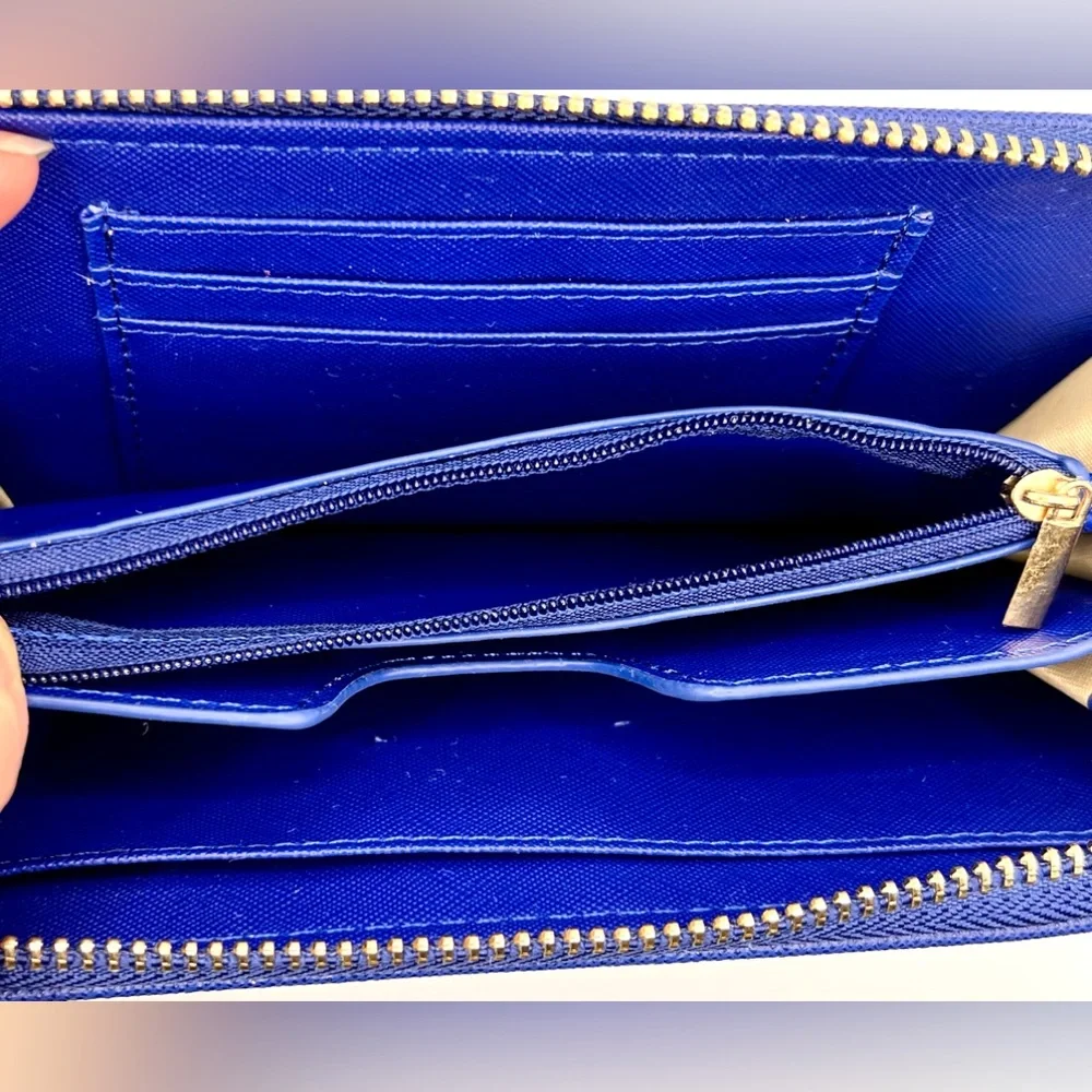 Beautiful Kate Spade ♠️ Cameron Street Stacy Bifold Wallet Dark Blue, Excel Cond - Picture 5 of 12